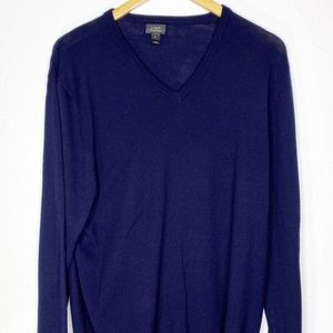 J. Crew Men's Size L Merino Wool Pullover Navy